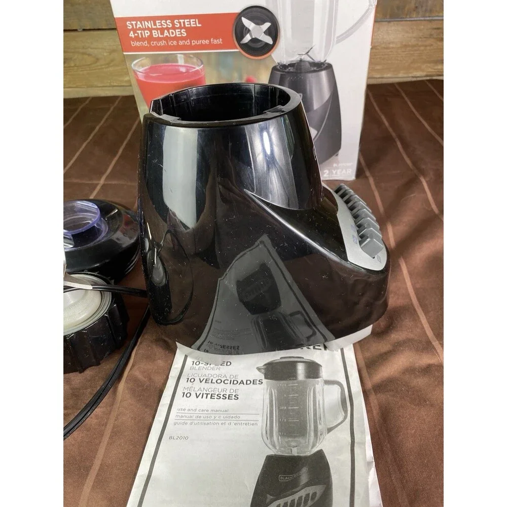 BLACK+DECKER Crush Master 10-Speed Blender Base Lid & Blade Only No Pitcher